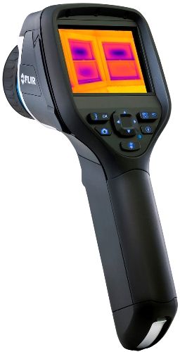 FLIR 49001-0701 Model e40bx E-Series bx Thermal Imaging IR Camera, High quality thermal imaging at 19,200 pixels (160 x 120), Thermal sensitivity of 0.045C, 60 Hz image frequency, 3 megapixel digital visible light camera with lamp, Wi-Fi connectivity to iPad/iPhone FLIRViewer application, Temperature calibration standard at 120C (490010701 49001 0701 E-40 E40-BX E40 BX)