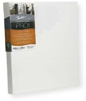 Fredrix 49121 PRO Dixie 36" x 48" Stretched Canvas Gallerywrap Bar 1-3/8"; White color; The finest Fredrix pre stretched cotton duck canvas for professional painters; Features world famous Dixie canvas; Stretched on kiln dried stretcher bars; UPC 081702491211 (49121 T49121 PRODIXIE49121 FREDRIX-49121 CANVAS-49121 T-49121) 