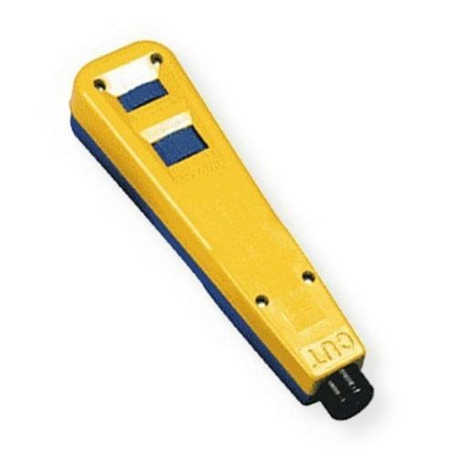 Leviton 49553-814 High Impact Wire Punchdown Tool; Yellow; Used for one-step terminations of 110-style or 66 Connecting Block IDC's; All blades and accessories sold separately; UPC 078477078754 (49553814 49553 814 49553-814 49553-814-TOOL 49553-814-WIRE TOOL-49553-814)