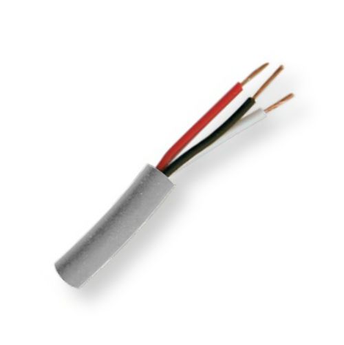 Belden 5001UE 0081000, Model 5001UE, 12 AWG, 3-Conductor, Security and Commercial Audio Cable; Gray Color; 12 AWG stranded Bare Copper conductors with polyolefin insulation; Riser CMR-Rated; PVC jacket with Ripcord; UPC 612825155706 (BTX 5001UE0081000 5001UE 0081000 5001UE-0081000 BELDEN)
