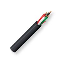 Belden 5002UP 010500, Model 5002UP, 12 AWG, 4-Conductor, High-Conductivity, Commercial Audio Cable; Black Color; CL3 Rated; Highly flexible stranded Bare copper conductors; PVC insulation; PVC jacket with ripcord; UPC 612825155720 (BTX 5002UP010500 5002UP 010500 5002UP-010500 BELDEN) 
