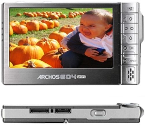 Archos 500872 Remanufactured ARCHOS 604 WiFi, Ultra-Slim Portable Digital Media Player and Recorder, 30 GB Hard Drive to store up to 40 movies, 300 000 photos or 15000 songs, 4.3'' TFT (480X272 pixels) 16/9, over 16 million colors (500872-B 500872-R ARCHOS604WIFI ARCHOS604  604WIFI)