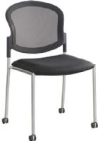 Safco 5009BL Diaz Guest Mesh Back Chair, Black, Perfect fit for any place where you’re set to impress, 1 1/2" diameter Wheel / Caster Size, Seat Size 19"w x 18"d, Back Size 20.5"Wx16"H, Seat Height 18", Stackable, Dimensions 19 1/2"w x 18 1/2"d x 33 1/2"h (5009-BL 5009B 5009 BL) 