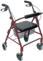 Mabis 501-1012-0700 Ultra Lightweight Aluminum Rollator, Straight Backrest, Burgundy, At only 15 lbs., this ultra lightweight rollator is an ideal solution for active, on-the-go users Like all DMI rollators, this model folds easily for storage and transport, Straight padded backrest and cushioned seat for maximum comfort, Height adjustable handles comfortably fit most users, Secure bicycle-style handbrakes with ergonomic handgrips (501-1012-0700 50110120700 5011012-0700 501-10120700 501 1012 070 