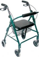 Mabis 501-1012-1200 Ultra Lightweight Aluminum Rollator, Straight Backrest, Green, At only 15 lbs., this ultra lightweight rollator is an ideal solution for active, on-the-go users Like all DMI rollators, this model folds easily for storage and transport, Straight padded backrest and cushioned seat for maximum comfort, Height adjustable handles comfortably fit most users, Secure bicycle-style handbrakes with ergonomic handgrips (501-1012-1200 50110121200 5011012-1200 501-10121200 501 1012 1200) 