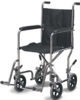 Mabis 501-1037-0600 19” Folding Steel Transport Chair, Chrome (without hand brakes), Transport chairs are designed for quick and easy transport of the user without the cumbersome bulkiness of a wheelchair, Quick release fold-down back, Removable swing-away leg riggings, Padded fixed armrests, Dual “push-to-lock” rear wheel brakes, Adjustable seat belt, Weight capacity: 250 lbs., Also available without bicycle-style, loop-lock hand brakes, Latex Free (501-1037-0600 50110370600 5011037-0600 501-10 