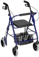 Mabis 501-1048-2100 Ultra Lightweight Aluminum Rollator w/ Adjustable Seat Height, Royal Blue, Convenient storage pouch, Curved padded backrest and cushioned seat for maximum comfort, Height adjustable handles, Secure bicycle-style handbrakes with ergonomic handgrips, Lightweight aluminum frame construction, Secure bicycle-style handbrakes with ergonomic handles (501-1048-2100 50110482100 5011048-2100 501-10482100 501 1048 2100) 