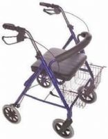 Duro-Med 501-1028-9921 S Ultra-Light Rollator Walker with Wire Basket, Lightweight Aluminum, Color: Blue Flame (50110289921S 50110289921 501 1028 9921 9921S 5011028-9921S)