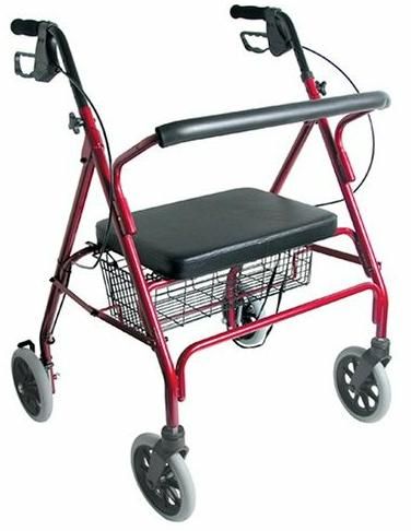 Duro-Med 501-1032-0700 S Extra-Wide Heavy Duty Bariatric Rollator, Burgundy (50110320700 S 501 1032 0700 S 50110320700 501 1032 0700 501-1032-0700)