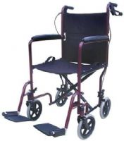 Duro-Med 501-1037-0778 S Steel Folding Transport Chair, Easily folds for storage, Weight capacity 250 lbs., Burgundy (50110370778 S 501 1037 0778 S 50110370778 501 1037 0778 501-1037-0778) 
