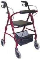 Duro-Med 501-1048-0700 S Adjustable Seat Height Rollator, Weight capacity 250 lbs., Burgundy (50110480700 S 501 1048 0700 S 50110480700 501 1048 0700 501-1048-0700) 