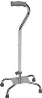 Mabis 502-1334-0600 Large Base Quad Cane, Silver, Quad canes are lightweight and offer maximum support while walking, Comfortable, soft foam handgrip and 4 slip-resistant rubber tips, 3/4" aluminum tubing with steel base, Height easily adjusts from 29" - 38" in 1" increments, Handle can be easily reversed for left or right hand use, Cane Weight: 3 lbs (502-1334-0600 50213340600 5021334-0600 502-13340600 502 1334 0600) 