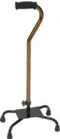 Mabis 502-1334-5400 Large Base Quad Cane, Bronze, Quad canes are lightweight and offer maximum support while walking, Comfortable, soft foam handgrip and 4 slip-resistant rubber tips, 3/4" aluminum tubing with steel base, Height easily adjusts from 29" - 38" in 1" increments, Handle can be easily reversed for left or right hand use, Cane Weight: 3 lbs (502-1334-5400 50213345400 5021334-5400 502-13345400 502 1334 5400) 