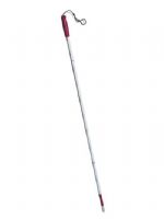 Mabis 502-1339-1900 Folding Cane for Visually Impaired, Lightweight aluminum tubing allows for excellent tactile transmission, Putter-style vinyl handle, Generous 50" length, 5 snap-out sections; only 10" when folded, Distinctive, eye-catching red tip helps alert passerby to the cane in use to avoid falls or collisions, Vinyl grip, 7/8" aluminum tubing (502-1339-1900 50213391900 5021339-1900 502-13391900 502 13391900) 