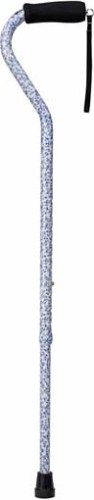 Mabis 502-1300-9903 Lightweight Adjustable Designer Cane, Offset Handle, Tiny Flowers, Attractive designer patterns and colors offer style and flair to an otherwise conservative look for both men and women, Constructed of strong, yet lightweight anodized 7/8