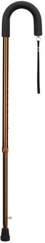 Mabis 502-1315-5400 Retractable Ice Tip Cane, Standard Grip, Bronze, Retractable ice tip cane helps ensure safe, secure footing when using a cane on snow or ice, Traditional standard round top handle with foam grip, Includes strap for securing cane around the users wrist, Foam grip, Standard handle style, Bronze anodized aluminum tubing, Height adjustable: 30