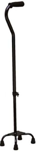 Mabis 502-1333-0200 Small Base Quad Cane, Black, Quad canes are lightweight and offer maximum support while walking, Comfortable, soft foam handgrip and 4 slip-resistant rubber tips, 3/4