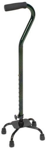 Mabis 502-1333-9912 Small Base Quad Cane, Green Ice, Quad canes are lightweight and offer maximum support while walking, Comfortable, soft foam handgrip and 4 slip-resistant rubber tips, 3/4