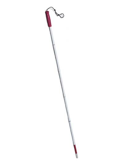Mabis 502-1339-1900 Folding Cane for Visually Impaired, Lightweight aluminum tubing allows for excellent tactile transmission, Putter-style vinyl handle, Generous 50