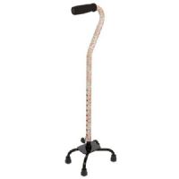 Duro-Med 502-1333-9906 S Adjustable Multi-Color Small Base Quad Cane, Weight capacity 250 lbs, Beige Floral (50213339906 S 502 1333 9906 S 50213339906 502 1333 9906 502-1333-9906) 