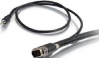 Cables To Go 50229 Stereo Audio/Video Monitor Cable, Black, 35ft Length cable + 3.5mm stereo male, In-wall, CMG-rated jacket, Supports up to a 2048x1536 resolution, All 15 pins wired to support DDC2 (E-DDC) and EDID, Low profile connectors, Weight 2.600 Lbs, UPC 757120502296 (50-229 502-29) 