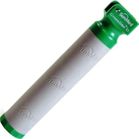 SunMed 5-0236-70 GreenLine D Disposable LED Penlite Handle; One complete, fully-contained unit; Ideal for use with GreenLine disposable blades; LED illumination provides exceptional, clear viewing; Complies with ISO 7376 Standard; Batteries included (5023670 50236-70 5-023670)