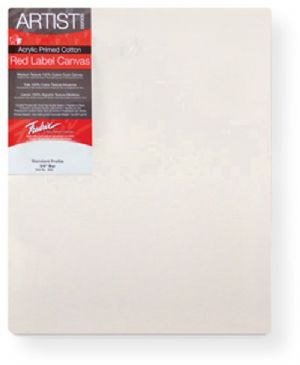 Fredrix 5044A Artist Series Red Label 48 x 60 Stretched Canvas; White color; Features superior quality, medium textured, duck canvas; Canvas is double primed with acid free acrylic gesso for use with oil or acrylic painting; UPC 081702050449 (5044A T5044A T-5044A FREDRIX-5044A CANVAS-5044A FREDRIX-T5044A) 