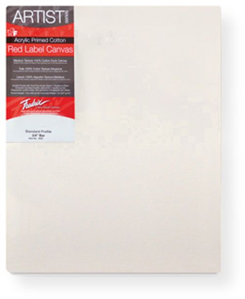 Fredrix 5044A Artist Series Red Label 48 x 60 Stretched Canvas; White color; Features superior quality, medium textured, duck canvas; Canvas is double primed with acid free acrylic gesso for use with oil or acrylic painting; UPC 081702050449 (5044A T5044A T-5044A FREDRIX-5044A CANVAS-5044A FREDRIX-T5044A)