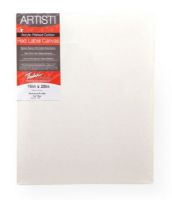 Fredrix 50453 Artist Series-Red Label 10" x 10" Stretched Canvas; Features superior quality, medium textured, duck canvas; Canvas is double-primed with acid-free acrylic gesso for use with oil or acrylic painting; It is stapled onto the back of standard stretcher bars (11/16" x 1 9/16"); Paint on all four edges and hang it with or without a frame; UPC 081702504539 (FREDRIX50453 FREDRIX-50453 ARTIST-SERIES-RED-LABEL-50453 FREDRIX/50453 ARTIST/SERIES/RED/LABEL/50453 ARTWORK PAINTING) 