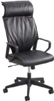 Safco 5075BL Priya High Back Executive, Black; Pneumatic Seat Height Adjustment, 360° Swivel, Tilt Lock, Tilt Tension; 250 lbs. Weight Capacity; Seat Size 19 1/2"W x 19"H; Back Size 19"W x 28 1/2"H; Seat Height 17 1/2" to 21"; Base Size 22" Diameter; Loop Arms Included; Dimensions 26"D x 26"W x 45-48 1/2"H (5075-BL 5075B 5075 BL) 