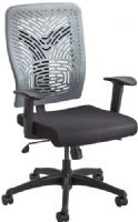 Safco 5085CH Voice Series Task Chair Plastic Back, Charcoal; Pneumatic Seat Height Adjustment, 360° Swivel, Synchro Mechanism with Seat Slide, Tilt Lock, Tilt Tension; 250 lbs. Weight Capacity; Seat Size 19 1/2"w x 19 1/2"d; Back Size 20"W x 25 1/2"H; Seat Height 17 1/2"-20 1/2"H; Base Size 26" diameter; Included Adjustable T-pad Arms (5085-CH 5085C 5085 CH) 