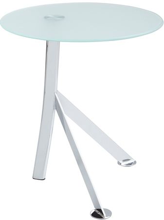 Safco 5096WH Vari Accent Table; Steel tripod base, Perfect addition to your guest or lounge seating pieces to provide a place for your guests to place their tablet, work files or caffeinated beverage of choice; Tempered Glass/Steel (Base) Materials; Dimensions 17 3/4