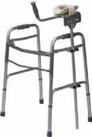 Mabis 510-1008-0000 Walker Platform Attachment, Helps provide a secure platform and support using the individual's forearm and shoulder rather than grip strength, Adjustable, side-opening padded cuff, Handle platform can be rotated forward or back, Grip handle can be adjusted side-to-side, Attaches easily to most walkers, Tool-free assembly, Constructed of lightweight aluminum (510-1008-0000 51010080000 5101008-0000 510-10080000 510 1008 0000) 