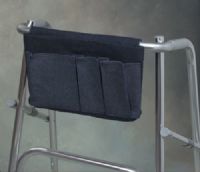 Mabis 510-1068-2400 Universal Walker Pouch w/ Multiple Compartments, Easily attaches to most walkers or wheelchairs with hook and loop closure, Features 3 compartments for convenient storage, Durable navy denim fabric, Machine washable, Latex Free, Size: 9-1/2" x 13" (510-1068-2400 51010682400 5101068-2400 510-10682400 510 1068 2400) 
