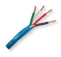 BELDEN5102UPD151000, Model 5102UP, 14 AWG, 4-Conductor, Commercial Audio Cable; CL3 and CM-Rated; Blue Color; 4-14 AWG highly flexible stranded bare copper conductors; PVC insulation; PVC jacket with ripcord; UPC 612825156734 (BELDEN5102UPD151000 TRANSMISSION CONNECTIVITY CONDUCTOR WIRE) 