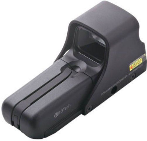 EOTech 512.A65/1 Holographic Weapon Sight (HWS), For Law Enforcement/Militar Use, 1x Magnification, Unlimited Eye Relief, Submersible to 10 ft depth, Non reflective black with hard coat finish, Adjustment (per click) 0.5 MOA (1/2