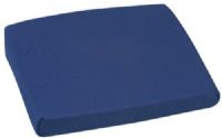 Mabis 513-7947-2400 Sloping Back Seat Cushion, Designed to help prevent sliding forward in a chair, Ideal lumbar support for the wheelchair, home, office or travel, Constructed of highly resilient foam, Removable, machine washable navy polyester/cotton cover, Foam meets CAL #117 requirements, 16" x 18" x 4"- 2" size (513-7947-2400 51379472400 5137947-2400 513-79472400 513 7947 2400) 