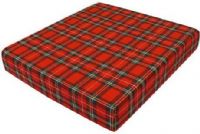 Duro-Med 513-8021-9910 S Polyfoam Wheelchair Cushion, Poly/Cotton Cover, Plaid, Size 3" x 16" x 18" (513-8021-9910S 51380219910S 513 8021 9910 S 513-8021-9910 51380219910) 