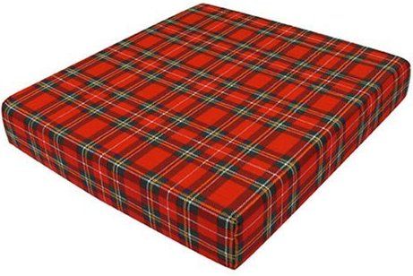 Duro-Med 513-8021-9910 S Polyfoam Wheelchair Cushion, Poly/Cotton Cover, Plaid, Size 3