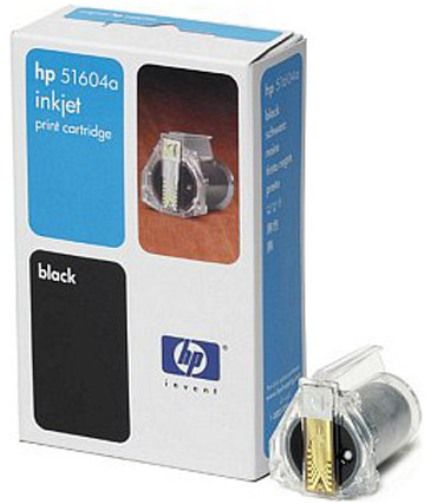 HP Hewlett Packard 51604A Genuine Original OEM Ink Jet Cartridge, 12 nozzles for 96 dpi resolution and a 1/8 inch swath width, Black (51604  51604-A   HP51604A)