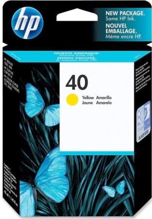 HP Hewlett Packard 51640Y HP 40 Yellow Ink Cartridge for use with Designjet 330, 350c, 430, 450c, 455ca, 488ca, 488ca, 455ca, 430 Large-Format Printer 24-in model, 650c, 650c/ps, 650c Printer (36-inch), Deskjet 1200c/PS, 1200c, 250c, 650c and 230 Printers; New Up to 1600 page yield, Genuine Original OEM HP Hewlett Packard Brand, UPC 088698003206 (51-640Y 516-40Y 51640)