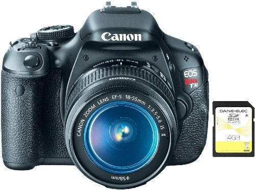 Canon 5169B003-2-KIT EOS Rebel T3i 18-55mm IS II Digital Camera with 4GB SD Card, 18.0 Megapixel CMOS (APS-C) sensor and DIGIC 4 Image Processor for high image quality and speed, Vari-angle 3.0-inch Clear View LCD monitor (3:2) for shooting at high or low angles and 1040000-dot VGA with reflection reduction using multi coating and high-transparency materials (5169B0032KIT 5169B0032-KIT 5169B003-2KIT 5169B003)