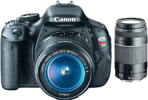 Canon 5169B003L2-KIT EOS Rebel T3i 18-55mm IS II Digital Camera with EF 75-300mm f/4-5.6 III Telephoto Zoom Lens, 18.0 Megapixel CMOS (APS-C) sensor and DIGIC 4 Image Processor for high image quality and speed, 3.7 fps continuous shooting up to approximately 34 JPEGs or approximately 6 RAW, UPC 837654976227 (5169B003L2KIT 5169B003-L2-KIT 5169B003 L2-KIT 5169B003-L2KIT)