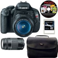 Canon 5169B003L2-5-KIT EOS Rebel T3i 18-55mm IS II Digital Camera Kit with EF 75-300mm f/4-5.6 III Telephoto Zoom Lens, VIV-BTC-9 Case, 8GB Memory Card and Photo Suite Software, 18.0 Megapixel CMOS (APS-C) sensor and DIGIC 4 Image Processor for high image quality and speed, UPC 837654979426 (5169B003L25KIT 5169B003L25-KIT 5169B003L2-5KIT 5169B003L2-5 5169B005 6473A003) 