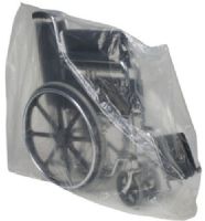 Mabis 517-1218-0000 Wheelchair Transport Bags, 100/Roll, Heavyweight, clear plastic bags for storage and transport of wheelchairs or transport chairs, Designed to keep contents clean and protected, Large perforated rolls can hang for easy dispensing, Individually perforated, Size 42” x 14” x 35” (517-1218-0000 51712180000 5171218-0000 517-12180000 517 1218 0000) 