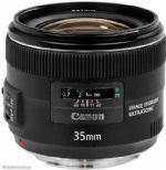 Canon 5178B002 EF 35mm f/2 IS USM; cal Length & Maximum Aperture: 35mm 1:2; Lens Construction: 10 elements in 8 groups; Diagonal Angle of View: 63°; Focus Adjustment: Rear focusing system; Closest Focusing Distance: 0.79 ft. / 0.24m; Filter Size: 67mm; Max. Diameter x Length, Weight: 3.1 x 2.5 inches, 11.8oz. / 77.9 x 62.6mm, 335g; UPC 013803134186 (5178B002 5178B002 5178B002) 