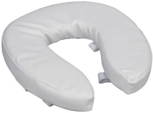 Mabis 520-1246-1900 2 Vinyl Cushion Toilet Seat, Easily fits most standard size toilet seats, Comfortable foam padding helps minimize pressure points, Raises the toilet seat height by 2, Easily attaches to seat with hook and loop straps, Constructed of foam padding upholstered in vinyl (520-1246-1900 52012461900 5201246-1900 520-12461900 520 1246 1900)