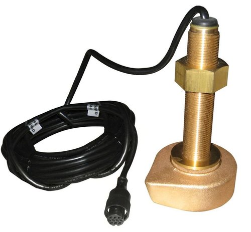 Furuno 520-5MSD Bronze Thru-Hull Transducer, 600W (10-Pin), 600 Watts, 50/200 kHz, 46/10 degree Beam Angles, Bronze Thru-Hull, 8-Meter Cable with 10-Pin Connector, UPC 611679101013 (5205MSD 520-5MSD)