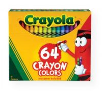Crayola 52-0064 Original Crayons 64-Color; Classic art tool that generations have grown up with; Designed with a focus on color, smoothness, and durability; Non-toxic; Shipping Weight 0.81 lb; Shipping Dimensions 4.94 x 5.69 x 1.56 in; UPC 071662000646 (CRAYOLA520064 CRAYOLA-520064 CRAYOLA-52-0064 CRAYOLA/520064 520064 ARTWORK) 