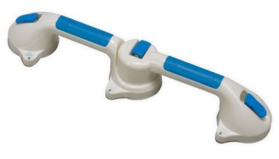 Mabis 521-1560-1924 Suction Cup Grab Bar with 180 Swivel Action, Grab Bars suction to any non-porous surfaces to prevent slips and falls, Contoured handle makes for a secured grip Push levers down to attach to the surface or flip up to release (521-1560-1924 52115601924 5211560-1924 521-15601924 521 1560 1924)